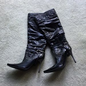 Leather boots